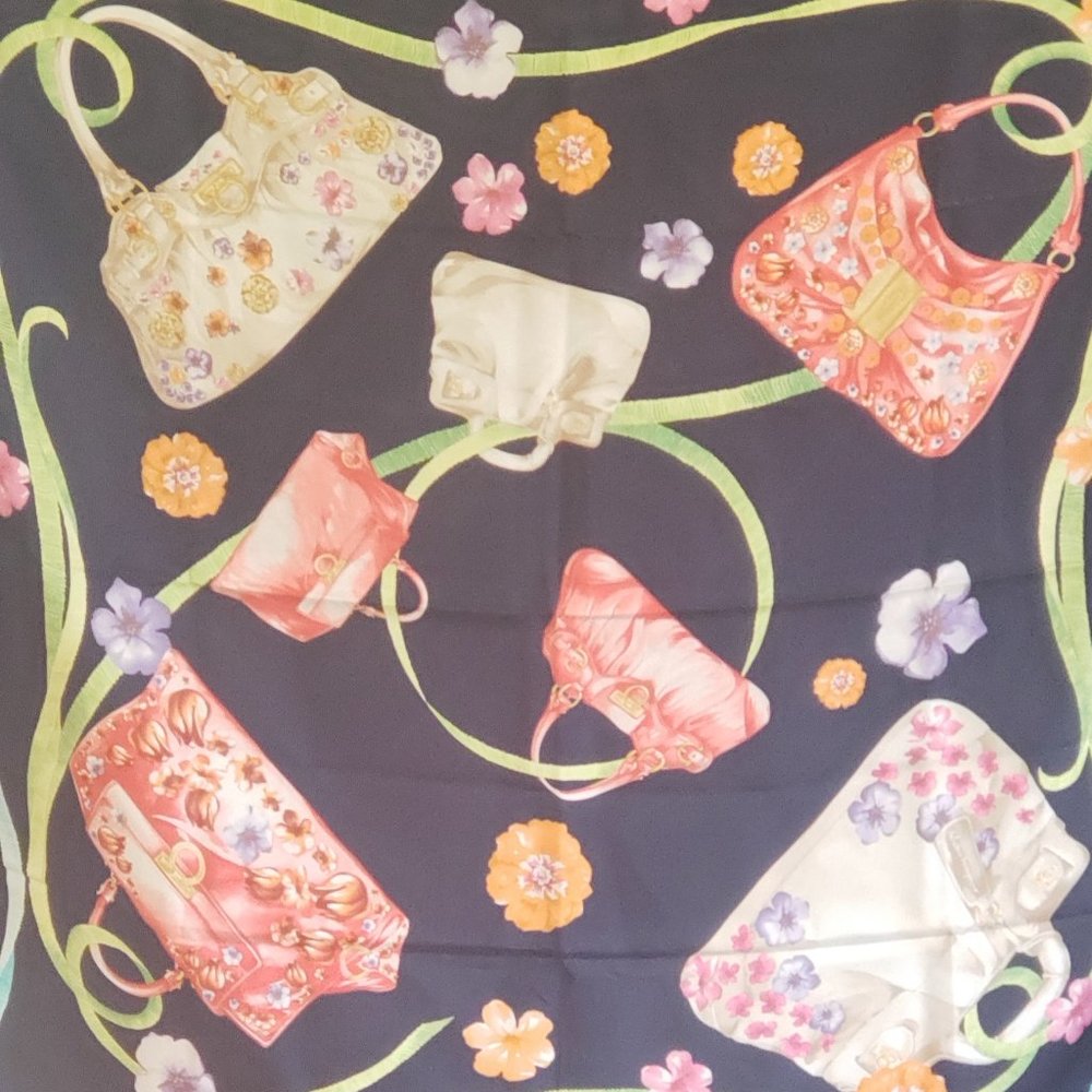 Salvatore Ferragamo 100% Silk Scarf!
